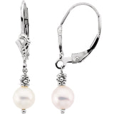14K Yellow Gold Freshwater Pearl Leverback Earrings - Cailins | Fine Jewelry + Gifts