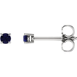 14K White Gold Sapphire Post Earrings - Cailins | Fine Jewelry + Gifts