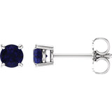 14K White Gold Sapphire Post Earrings - Cailins | Fine Jewelry + Gifts
