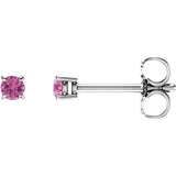 14K White Gold Sapphire Post Earrings - Cailins | Fine Jewelry + Gifts