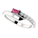 925 Sterling Silver Brilliant Baguette Gorgeous Gem diamond Ring - Cailin's