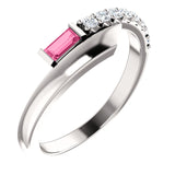 925 Sterling Silver Brilliant Baguette Gorgeous Gem diamond Ring - Cailin's