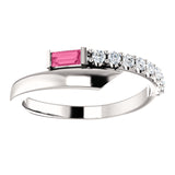 925 Sterling Silver Brilliant Baguette Gorgeous Gem diamond Ring - Cailin's