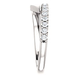 925 Sterling Silver Brilliant Baguette Gorgeous Gem diamond Ring - Cailin's