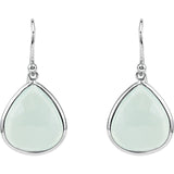 Sterling Silver Aqua Chalcedony Earrings - Cailins | Fine Jewelry + Gifts