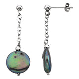 Sterling Silver Freshwater Coin Pearl Earrings - Cailins | Fine Jewelry + Gifts