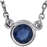 Sterling Silver Bezel Gemstone Necklace - Cailin's