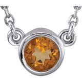 Sterling Silver Bezel Gemstone Necklace - Cailin's