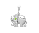 14K White Gold Elephant Necklace Charm - Cailin's