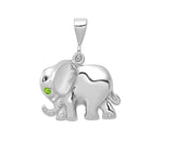 14K White Gold Elephant Necklace Charm - Cailin's
