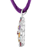 Sterling Silver Multi Genuine Gemstone Necklace - Cailin's