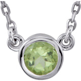 Sterling Silver Bezel Gemstone Necklace - Cailin's