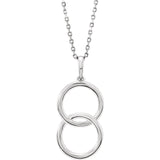 Stylish Interlocking Circle 18 inch Necklace - Cailin's