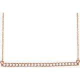 14K Gold Diamond Bar Necklace - Cailin's