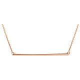 14K Gold Straight Bar Necklace - Cailin's