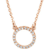 14K Gold Diamond Perfect Circle Necklace - Cailin's