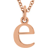 14K Gold Lowercase Letter Initial Necklace - Cailin's