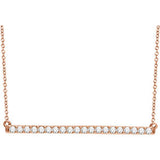 14K Gold Diamond Bar Necklace - Cailin's
