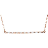 14K Gold Diamond Bar Necklace - Cailin's