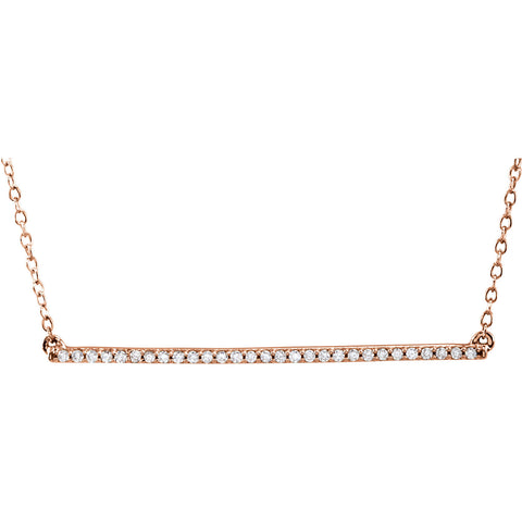 14K Gold Diamond Bar Necklace - Cailin's