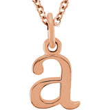 14K Gold Lowercase Letter Initial Necklace - Cailin's