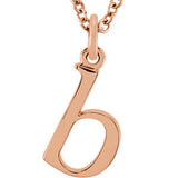 14K Gold Lowercase Letter Initial Necklace - Cailin's