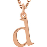 14K Gold Lowercase Letter Initial Necklace - Cailin's