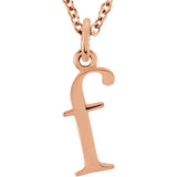 14K Gold Lowercase Letter Initial Necklace - Cailin's