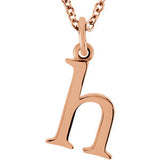 14K Gold Lowercase Letter Initial Necklace - Cailin's