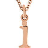 14K Gold Lowercase Letter Initial Necklace - Cailin's