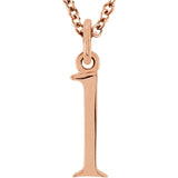 14K Gold Lowercase Letter Initial Necklace - Cailin's