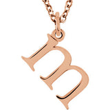 14K Gold Lowercase Letter Initial Necklace - Cailin's