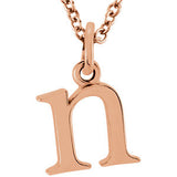 14K Gold Lowercase Letter Initial Necklace - Cailin's