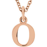 14K Gold Lowercase Letter Initial Necklace - Cailin's