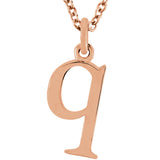 14K Gold Lowercase Letter Initial Necklace - Cailin's