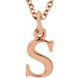14K Gold Lowercase Letter Initial Necklace - Cailin's