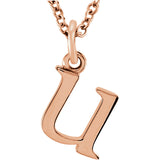 14K Gold Lowercase Letter Initial Necklace - Cailin's