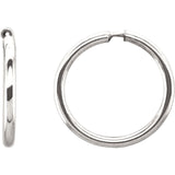 Sterling Silver Infinite Tube Hoop Earrings - Cailins | Fine Jewelry + Gifts