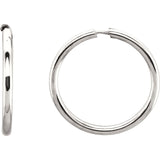 Sterling Silver Infinite Tube Hoop Earrings - Cailins | Fine Jewelry + Gifts