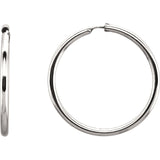 Sterling Silver Infinite Tube Hoop Earrings - Cailins | Fine Jewelry + Gifts