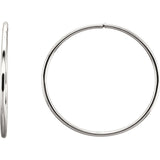 Sterling Silver Infinite Tube Hoop Earrings - Cailins | Fine Jewelry + Gifts