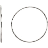 Sterling Silver Infinite Tube Hoop Earrings - Cailins | Fine Jewelry + Gifts