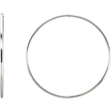 Sterling Silver Infinite Tube Hoop Earrings - Cailins | Fine Jewelry + Gifts