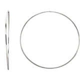 Sterling Silver Infinite Tube Hoop Earrings - Cailins | Fine Jewelry + Gifts