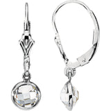Sterling Silver CZ Leaverback Earrings - Cailins | Fine Jewelry + Gifts