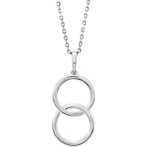 Stylish Interlocking Circle 18 inch Necklace - Cailin's