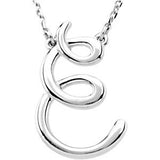 Sterling Silver Script Letter Initial Name Necklace - Cailin's