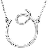 Sterling Silver Script Letter Initial Name Necklace - Cailin's