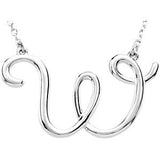 Sterling Silver Script Letter Initial Name Necklace - Cailin's