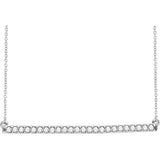 14K Gold Diamond Bar Necklace - Cailin's